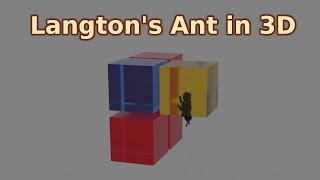 Simple rules complex result Langtons Ant 3D [upl. by Dnob]