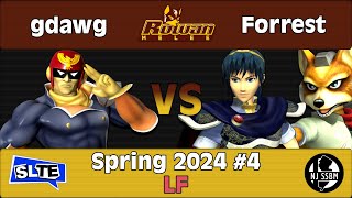 Rowan SSBM Spring 2024 4 gdawg Falcon Vs Forrest Marth Fox  LF [upl. by Ettezzil]