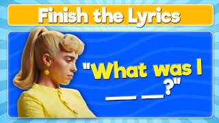 Finish the Lyrics  Popular 2023 Songs Music Quiz [upl. by Ecilahs736]