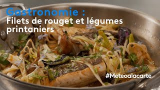 Gastronomie  filets de rouget et légumes printaniers [upl. by Natka]