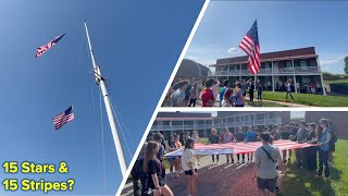 The Secret Significance Behind the Fort McHenry Flag  Flag Changing Ceremony [upl. by Neelya]