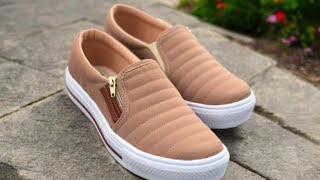 ￼Tênis Sapatênis Sapatilha feminino Slip On Zíp casual Leve e confortável envio imediato [upl. by Eluk]