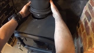 Wood burning stove installation detailed How to [upl. by Alekim]