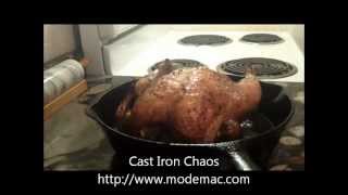 Easy Roast Chicken in a Cast Iron Skillet [upl. by Ardnossac]