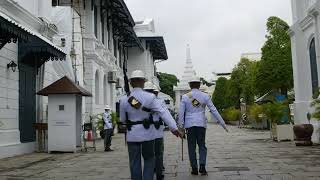 경비병 교대식 태국 방콕 Thailand Bangkok กรุงเทพมหานคร กทม [upl. by Marchelle]