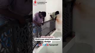 Staircase Steel Structure Trending Design viral shortsviral viralshort satires trending [upl. by Noivad]