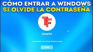 Cómo Entrar A Windows Si Olvide La Contraseña [upl. by Viddah]