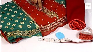 Convert old Saree into Designer Lehenga How to make lehenga from old Lehenga Cutting and Stitching [upl. by Lithea]