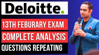 🔴Deloitte NLA 13th FEBRUARY Exam Questions Solved  Complete Analysis 🔥 [upl. by Seessel]