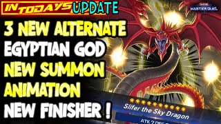 MASTER DUEL  NEW UPDATE  3 ALTERNATE ART EGYPTIAN GOD AND THEIR FINISHERS [upl. by Attevad]