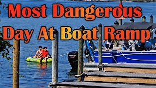 Most Dangerous Day At Boat Ramp [upl. by Atinaw247]