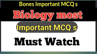 kmu cat test preparation biology most important mcqs from skeleton chapter [upl. by Yknarf]