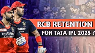 RCB RETENTION LIST FOR TATA IPL 2025  WITH RTM [upl. by Wey555]