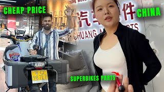 SUPER CHEAP😳SUPERBIKE🔥Modification Market in🇨🇳China Guangzhou [upl. by Adanama]