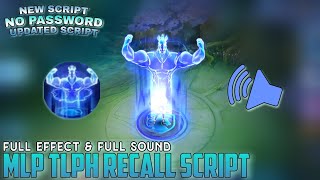 Shadow Knight Recall Script No Password  Full Effect amp Full Sounds  MLBB [upl. by Otinauj]