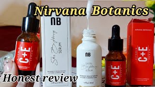 Nirvana botanics vitamin CE serum review skin whitening serum [upl. by Morgun591]