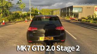 Golf MK7 GTD Stage 2 Straight Pipe  Hardcut Limter [upl. by Ambrogino]