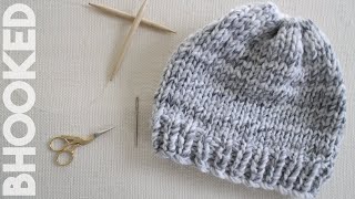 How to Knit a Hat for Complete Beginners [upl. by Nilak829]