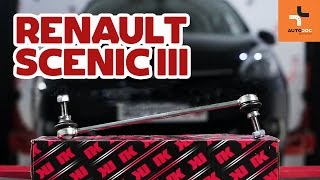 Come sostituire biellette barra stabilizzatrice anteriore su RENAULT SCENIC 3 TUTORIAL  AUTODOC [upl. by Ytitsahc]