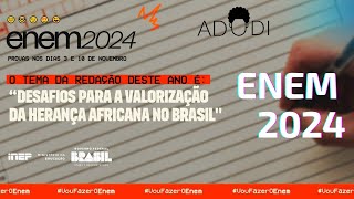 ENEM 2024  TEMA DA REDAÇÃO [upl. by Sirk395]