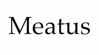 How to Pronounce Meatus [upl. by Ros]