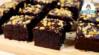 Fudgy Chocolate Brownies with Rich Chocolate Ganache Topping [upl. by Mirella]