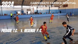 JOGO CAMPEONATO CARIOCA DE FUTSAL 2024  PIEDADE TC X RESENDE FC  CATEGORIA SUB 11  2° TEMPO [upl. by Hars500]