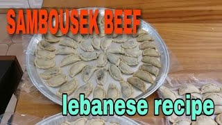 HOW TO MAKE SAMBOUSEK BEEF lebanese recipe complete with dough [upl. by Carmita669]