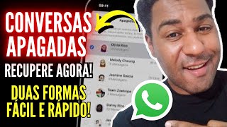 Como RECUPERAR CONVERSAS APAGADAS do WHATSAPP IPHONE  como ver mensagem apagada no whatsapp [upl. by Lledrac]