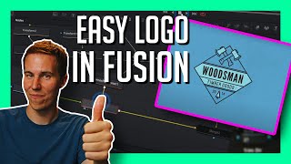 Easy Logo Animation in Fusion  DaVinci Resolve Fusion Tutorial for Beginners [upl. by Letnuhs]