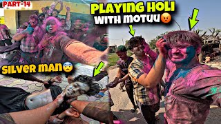 Playing HOLI with MOTUUuuu😂 he start Fighting With me😡 kawa h2r [upl. by Shae]