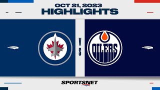 NHL Highlights  Jets vs Oilers  October 21 2023 [upl. by Bird340]