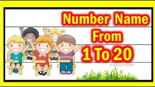 Number Names 1 To 20Number Name Number Spelling 1 to 20Number In Words 1 to 201 to 20 Spelling [upl. by Richers]