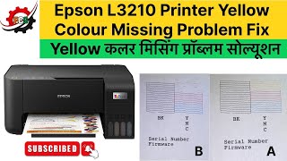 Epson L3210 yellow ink Problem Not Flowing  yellow Colour Missing Problem Fix  Step by Step [upl. by Annahsar993]