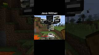 Minecraft bedrock vs Java withers minecraft minecraftshorts minecraftmemes shorts funny fyp [upl. by Dalli]