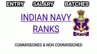 Indian Navy Ranks  Commissioned and NonCommissioned Rank [upl. by Anneirb227]