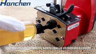 Hanchen Bag Sewing Machine External Refueling Video for CJY23ARed [upl. by Chud]