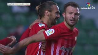 Golazo de Borja Fernández 01 Elche CF vs UD Almería [upl. by Aretahs]