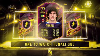 ONES TO WATCH TONALI SBC  FIFA 21 Ultimate Team [upl. by Killian704]