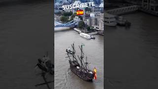 🇪🇦 LA ÉPICA ENTRADA DEL GALEÓN ANDALUCÍA POR EL TAMESIS 🇪🇦 shorts viral london españa [upl. by Ssac]