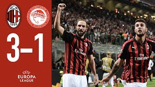 AC Milan 31 Olympiacos  Highlights  Europa League Group F Matchday 2 [upl. by Rysler81]