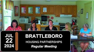 Brattleboro Housing Partnerships Board Mtg 72224 [upl. by Ajup]