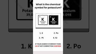 What is the chemical symbol for potassiumshorts quizquestions [upl. by Ashla]