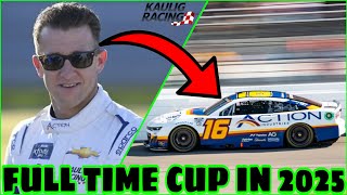 BREAKING NEWS AJ Allmendinger will drive full time in the NASCAR Cup Series for Kaulig in 2025 [upl. by Ayhtnic757]