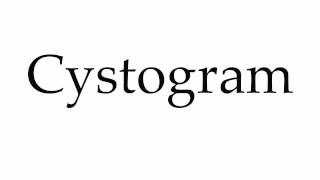 How to Pronounce Cystogram [upl. by Peadar]