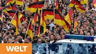 PRO CHEMNITZ Bis zu 2000 Teilnehmer bei Demonstration [upl. by Harutek]