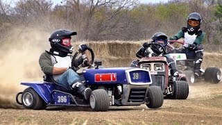 Lawnmower Racing Battle  Dude Perfect [upl. by Magena]