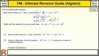 Completing the Square multiple x squared  Ultimate revision guide for Further maths GCSE [upl. by Blynn77]