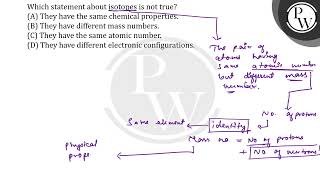 Which statement about isotopes is not true [upl. by Anitra]