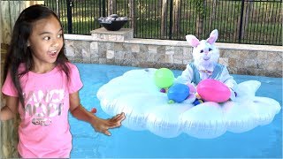 Easter Bunny in our Swimming Pool  Surprise Toys  Toys Academy [upl. by Coulombe346]